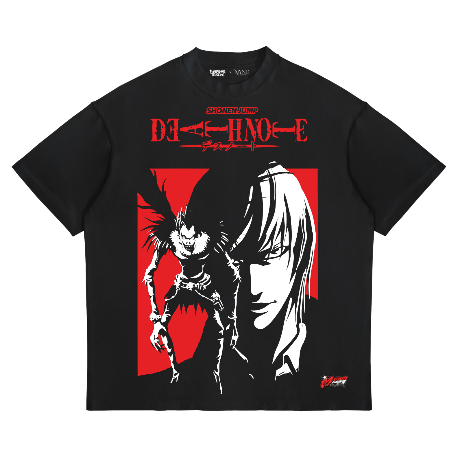 Death Note T-Shirt – Light Yagami & Ryuk Anime Streetwear Tee (Unisex, Black/Red)